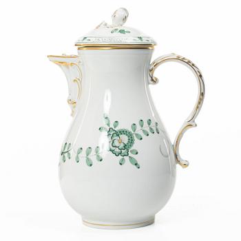 Meissen, Coffee service, 44 pieces, porcelain, “Indisch grün”, 3rd quality.