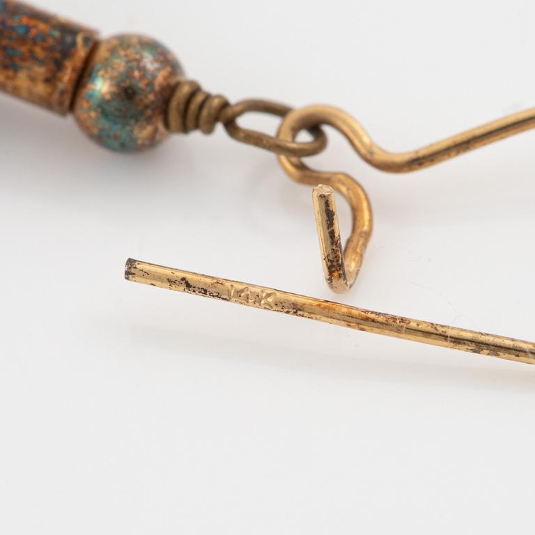 Collier och örhängen, set, Metropolitan Museum Art, förgyllt silver med ametister.