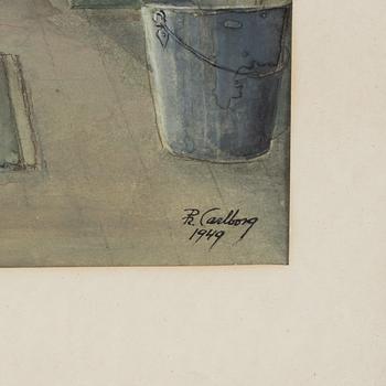 RUDOLF CARLBORG, 3 st, akvarell med täckvitt, signerade och daterade.