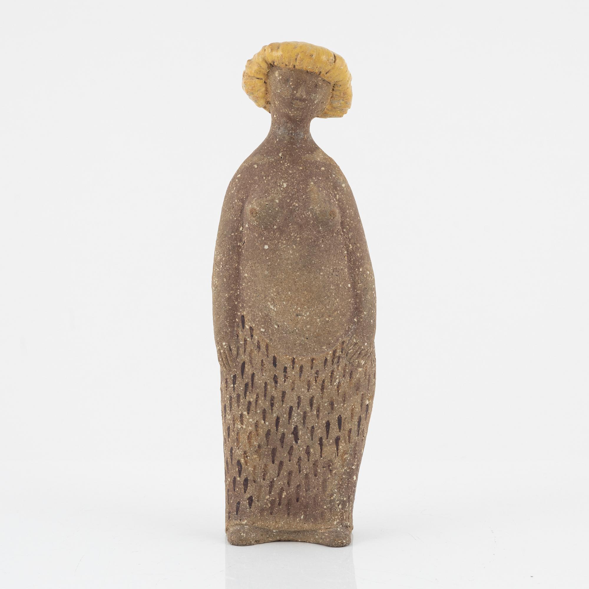 Stig Lindberg, ’Lilla Eva', a stoneware figurine, Gustavsberg studio, Sweden 1940-50s.