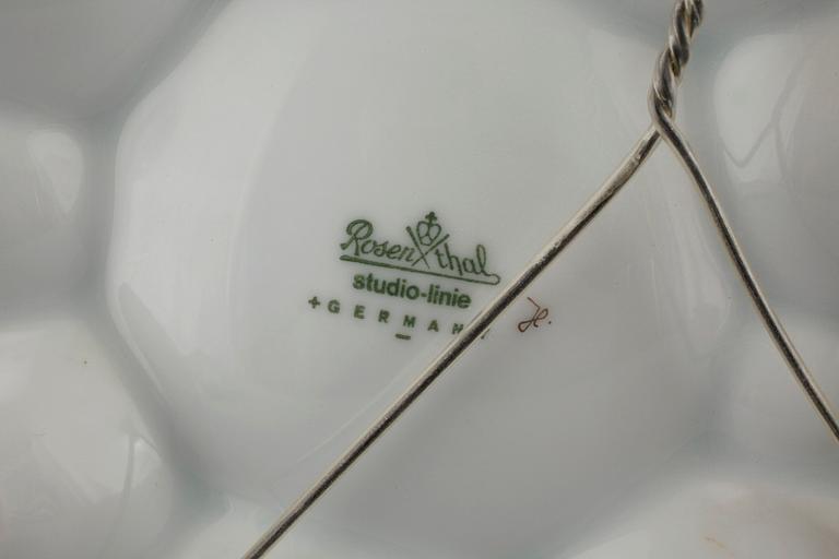 Two porcelian dishes by Fruhtrunk and Tapio Wirkkala for Rosenthal, signed and numbered.