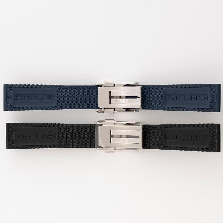 Collection of watch straps, 2 pcs, Breitling.