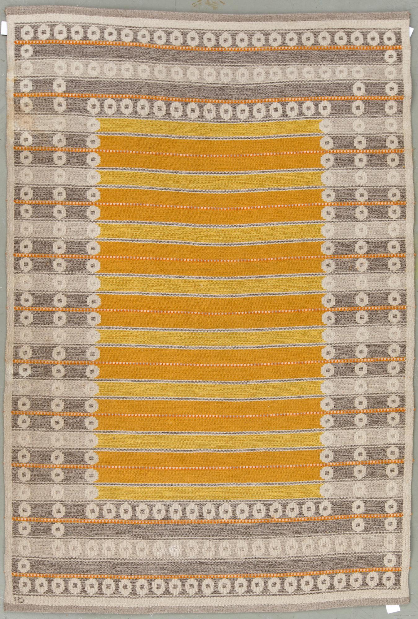 MATTA, maskinvävd, Kasthall, Signerad ID (Ingrid Dessau). Ca 208x140 cm.