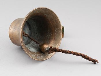 BRANDLARMSKLOCKA, mässing, Norrköpings Brandkår, omkring år 1900.