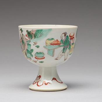 STEMCUP, porslin. Qingdynastin, Kangxi (1662-1722).