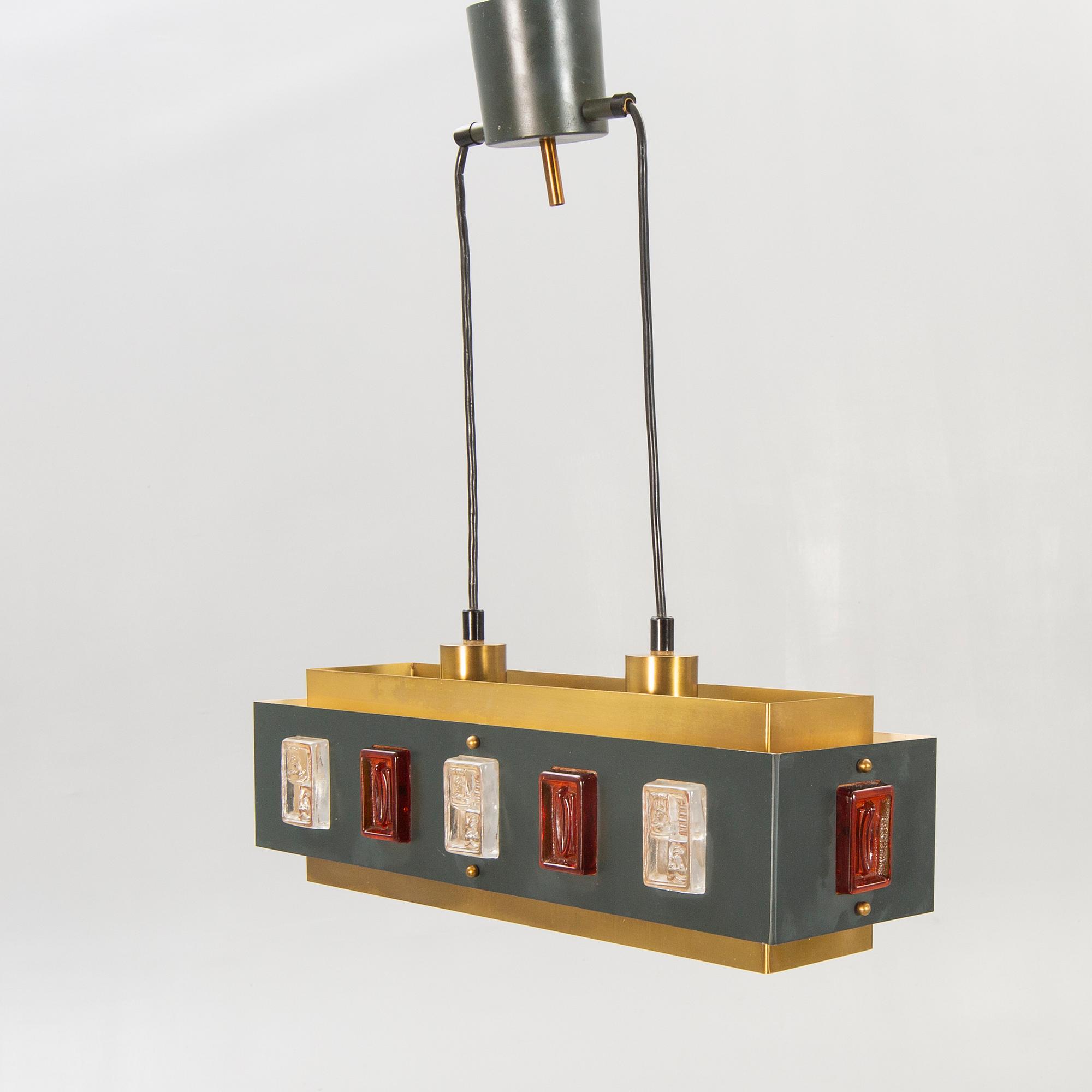 An Einar Bäckström ceiling pendant later part of the 20th century.