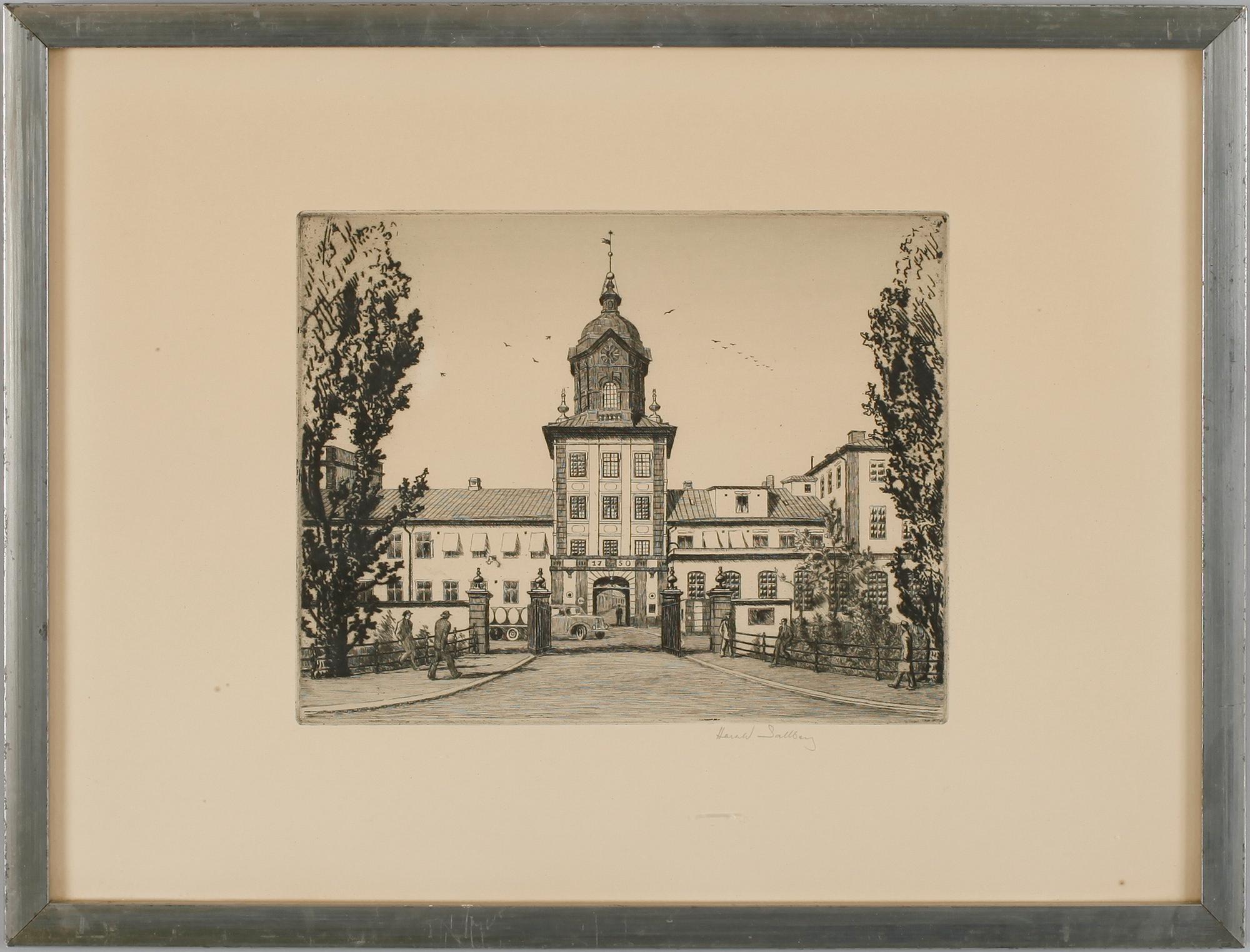 HARALD SALLBERG, etsning, sign.