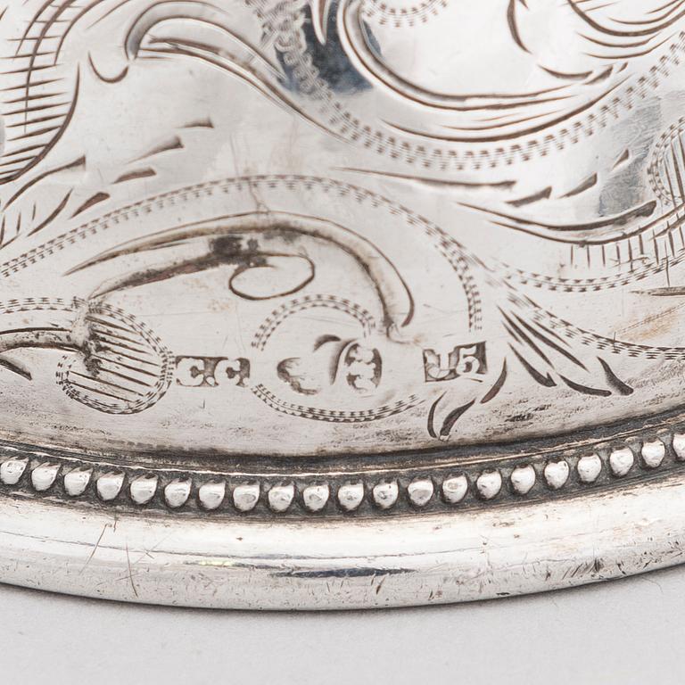 CHRISTOPHER CREUTZ, BORDSPINGLA, silver, Stockholm 1863.