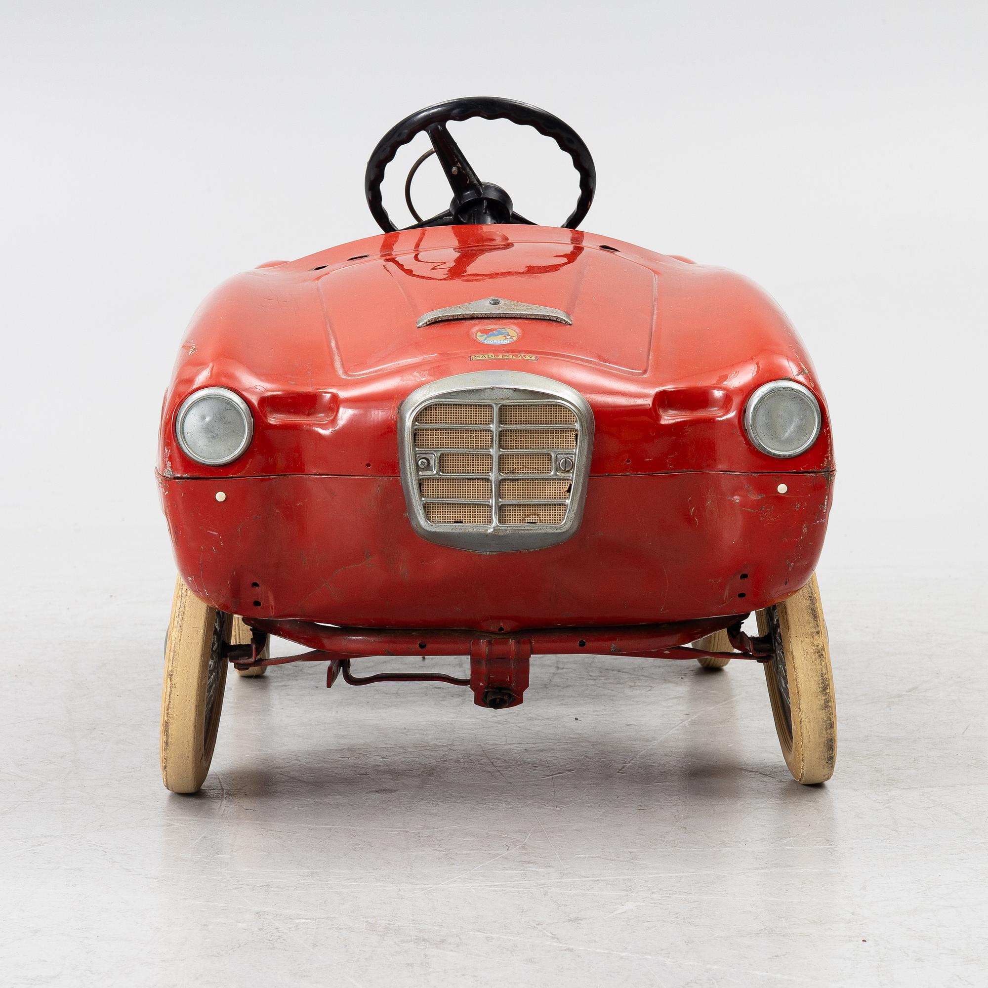 A pedal car, Giordani, Italy, 1950's.