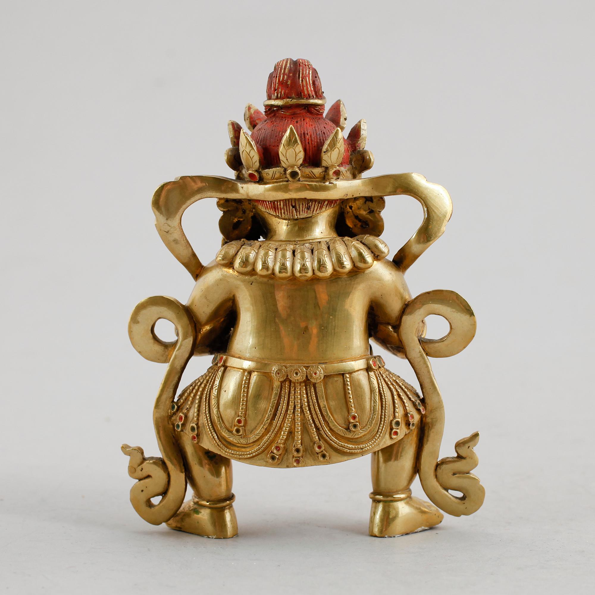 FIGUR, förgylld mässing, orientalisk, 1900-talets första hälft.