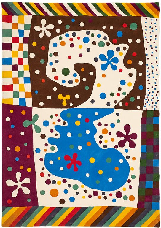 Josef Frank, Matta "Matta nr II", handtuftad, ca 397 x 278-279 cm (samt kortsidorna med ca 1 cm foder).