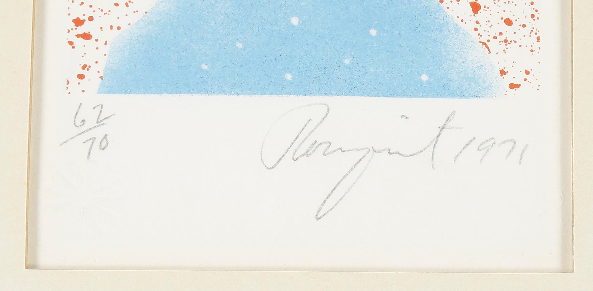JAMES ROSENQUIST, färglitografi, signerad, numrerad 62/70 och daterad 1971.