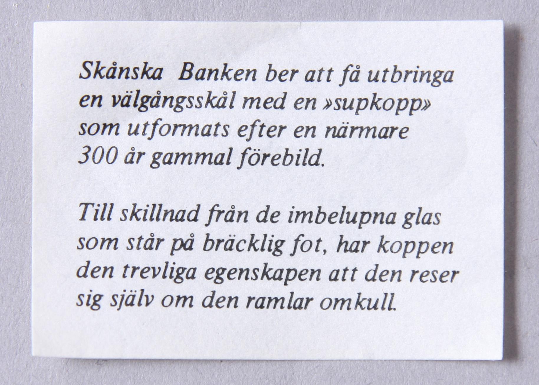 SUPKOPPAR, 4 st. Silver, Ceson 1989.