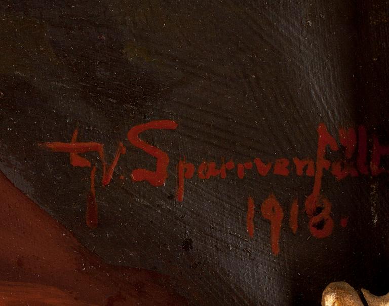 JEAN-MARC NATTIER, kopia efter, olja på duk, signerad Sparrvenfält, 1918.