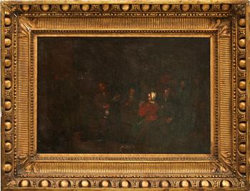 OKÄND KONSTNÄR, olja på pannå. Holland, 1700/1800-tal.
