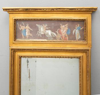 A late gustavian mirror, ca 1800.