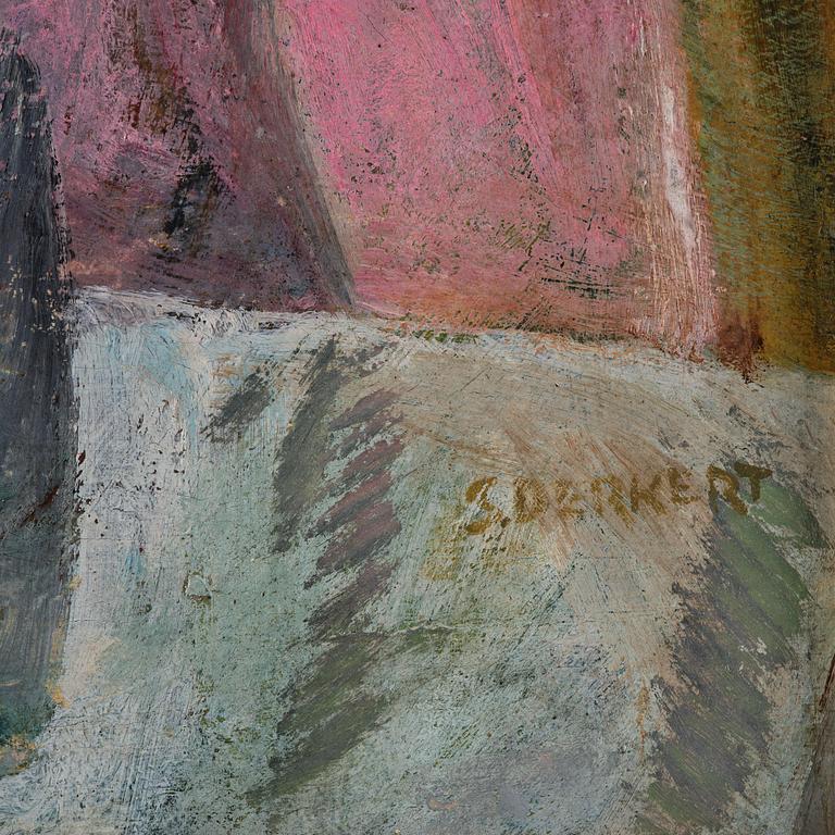 Siri Derkert, Child portrait with cornflowers.