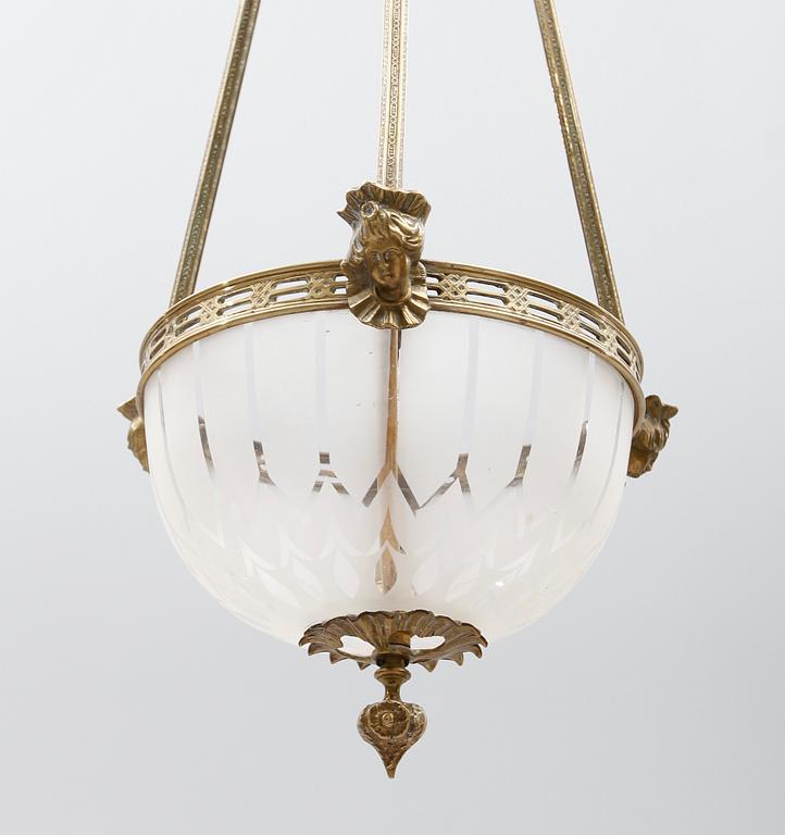 TAKLAMPA, sekelskiftet 1900. Höjd ca 90 cm.