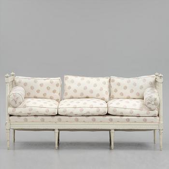 A Swedish Gustavian sofa, late 18th century.