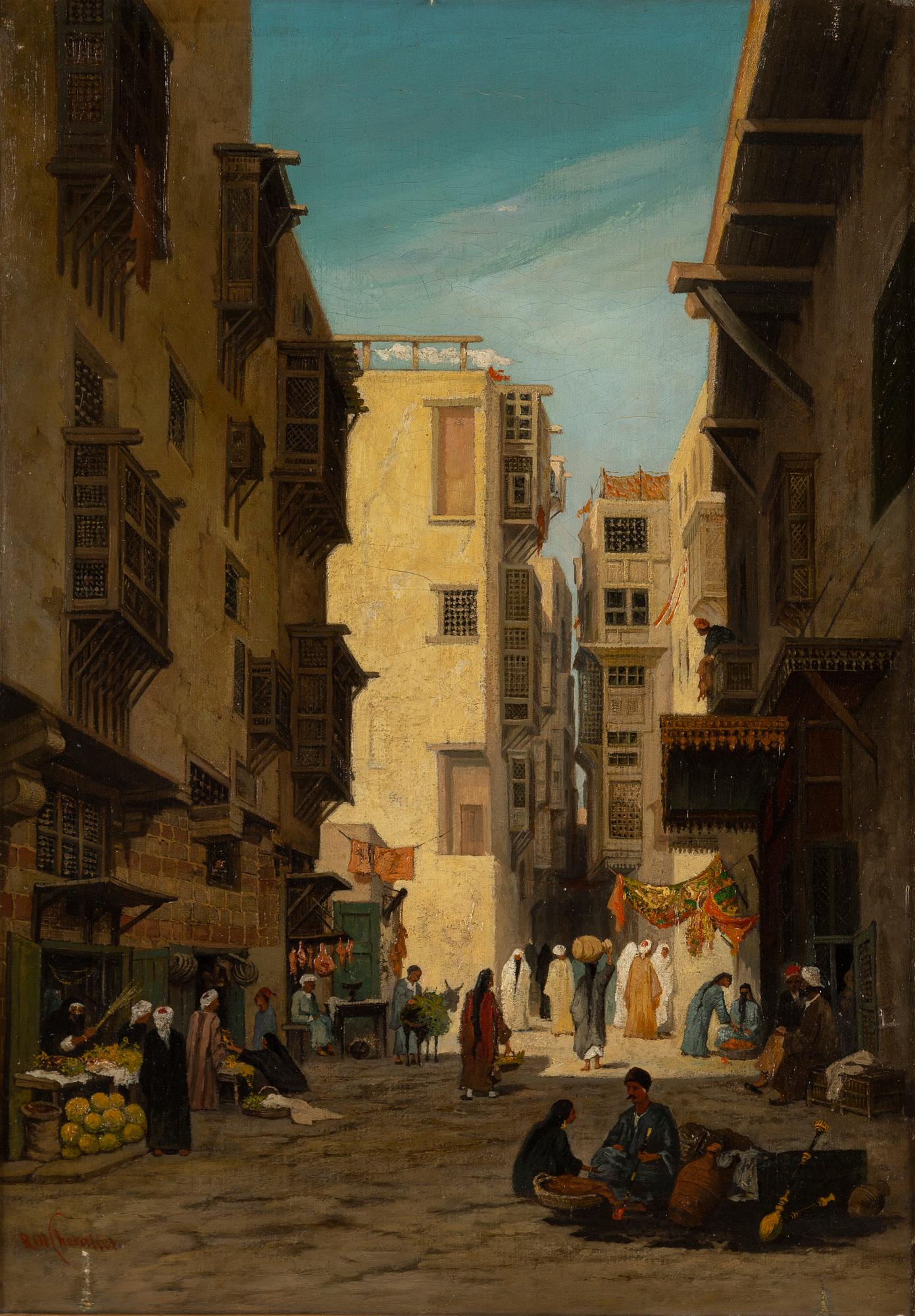 ROBERT MAGNUS CHEVALIER, oil on canvas, signed.