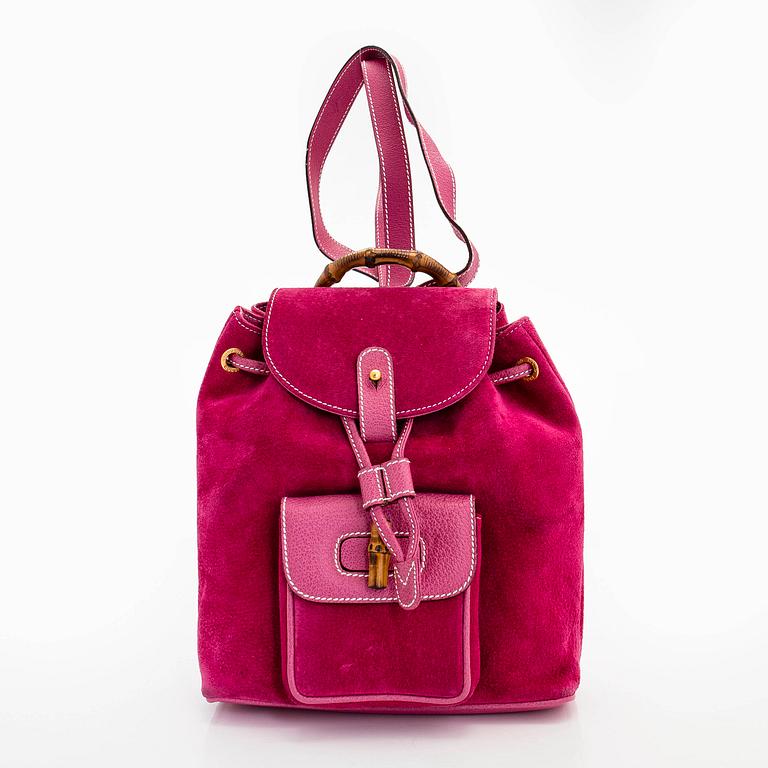 Gucci, a 'Bamboo' backpack.