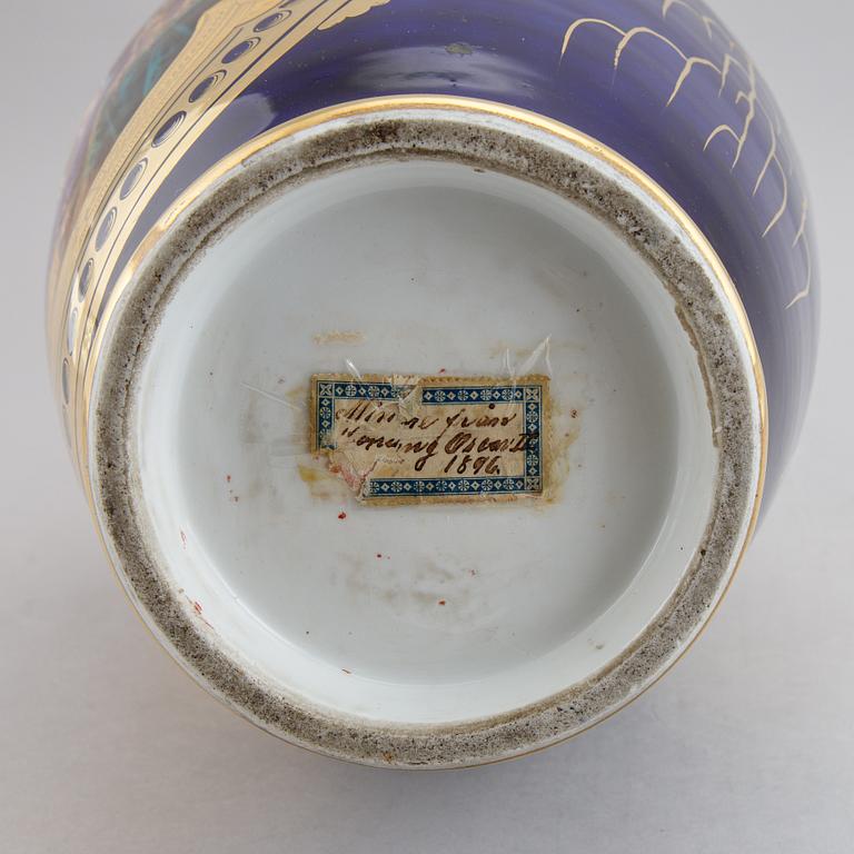 A late 19th century porcelain vase.