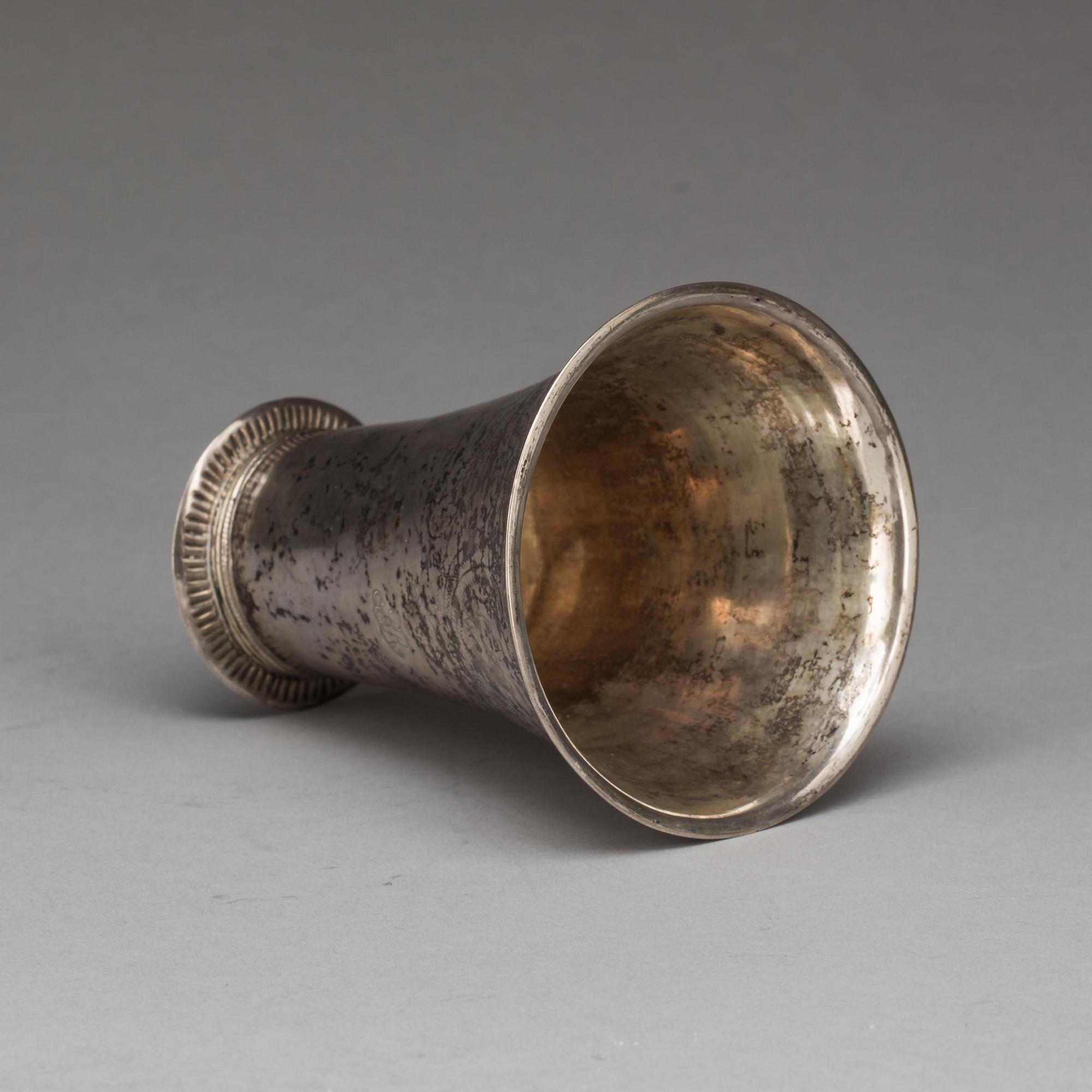 BÄGARE, silver, Carl Fredrik Seseman, Arboga 1790. Ca. 68 g.