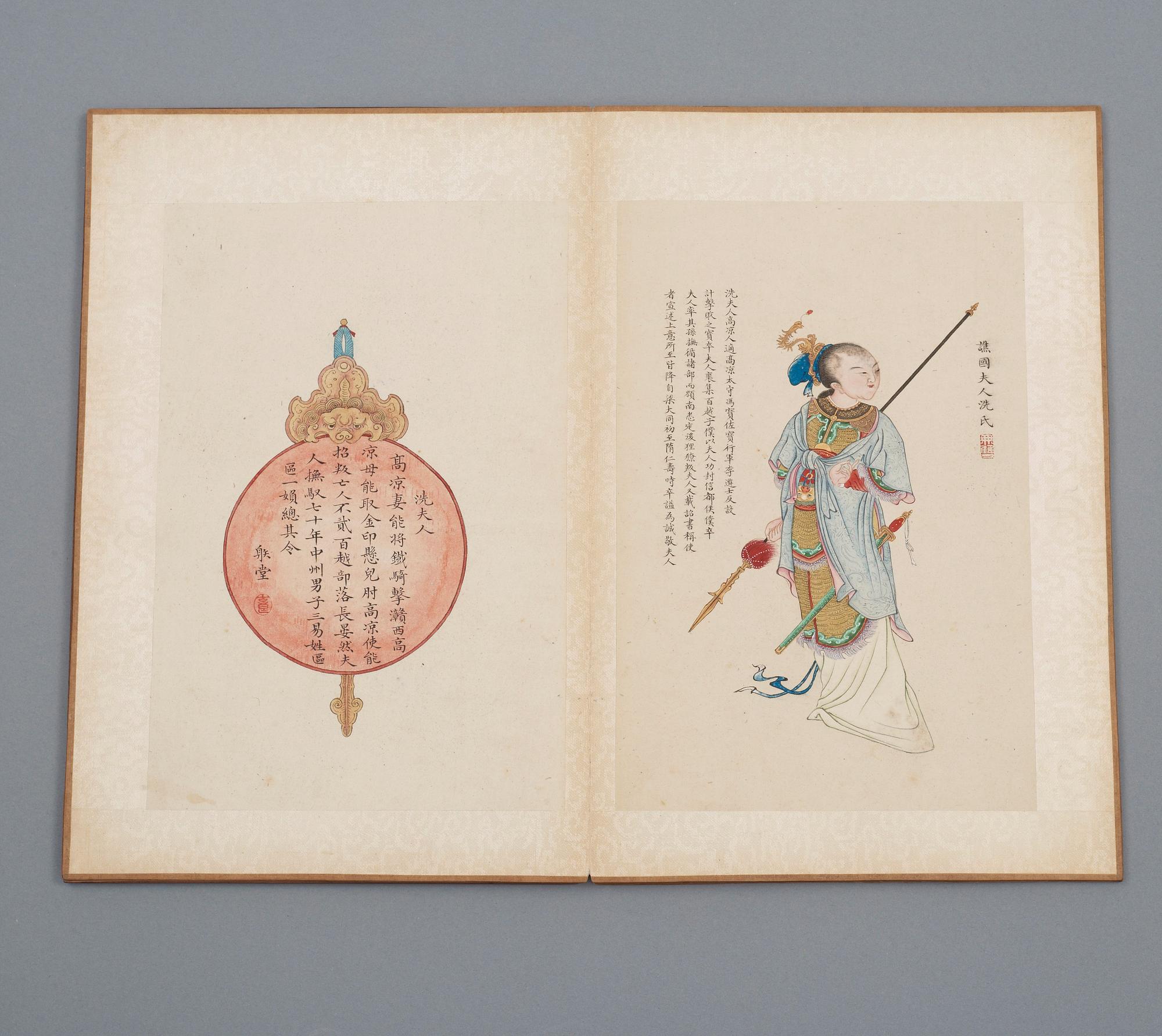ALBUM, med 80 målningar och kalligrafi, sen Qing dynasti (1644-1912).