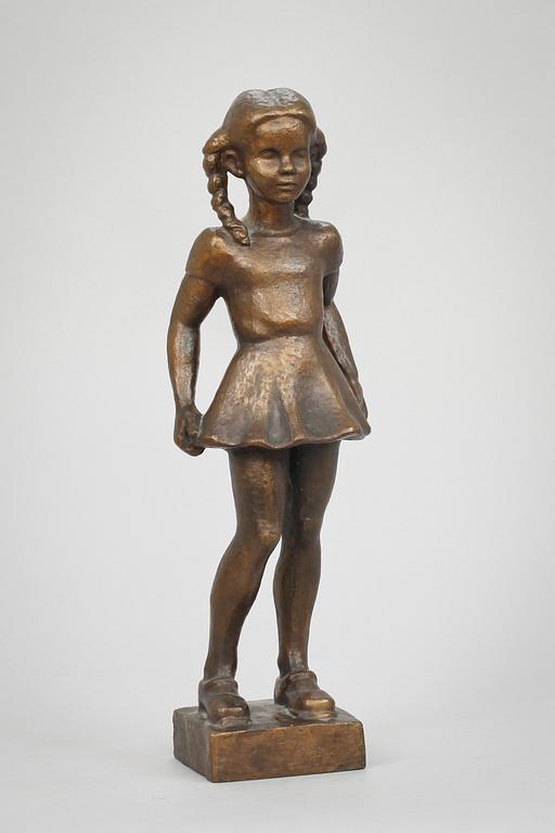 JONAS FRÖDING, skulptur, brons, sign.