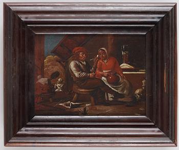 Francois Duchatel, FRANCOIS DUCHATEL, a pair. Oil on panel, one signed with monogram.