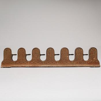 PARAPLYSTÄLL, 2 delar, metall, jugend, omkring 1900.