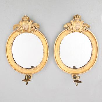 SPEGELLAMPETTER, 1 par, gustavianska, 1700-talets slut.