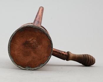 CHOKLADKANNA, koppar, 1800-tal.