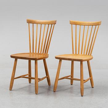 Carl Malmsten, a set of six 'Lilla Åland' oak chairs, Stolab, 21st Century.