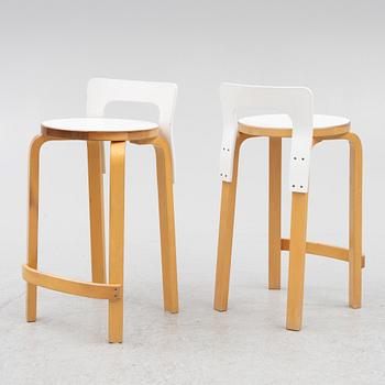 Alvar Aalto, barstolar, ett par, "K65", Artek.