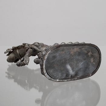 SKULPTUR, patinerad mässing, Tibet 1900-talets senare hälft.