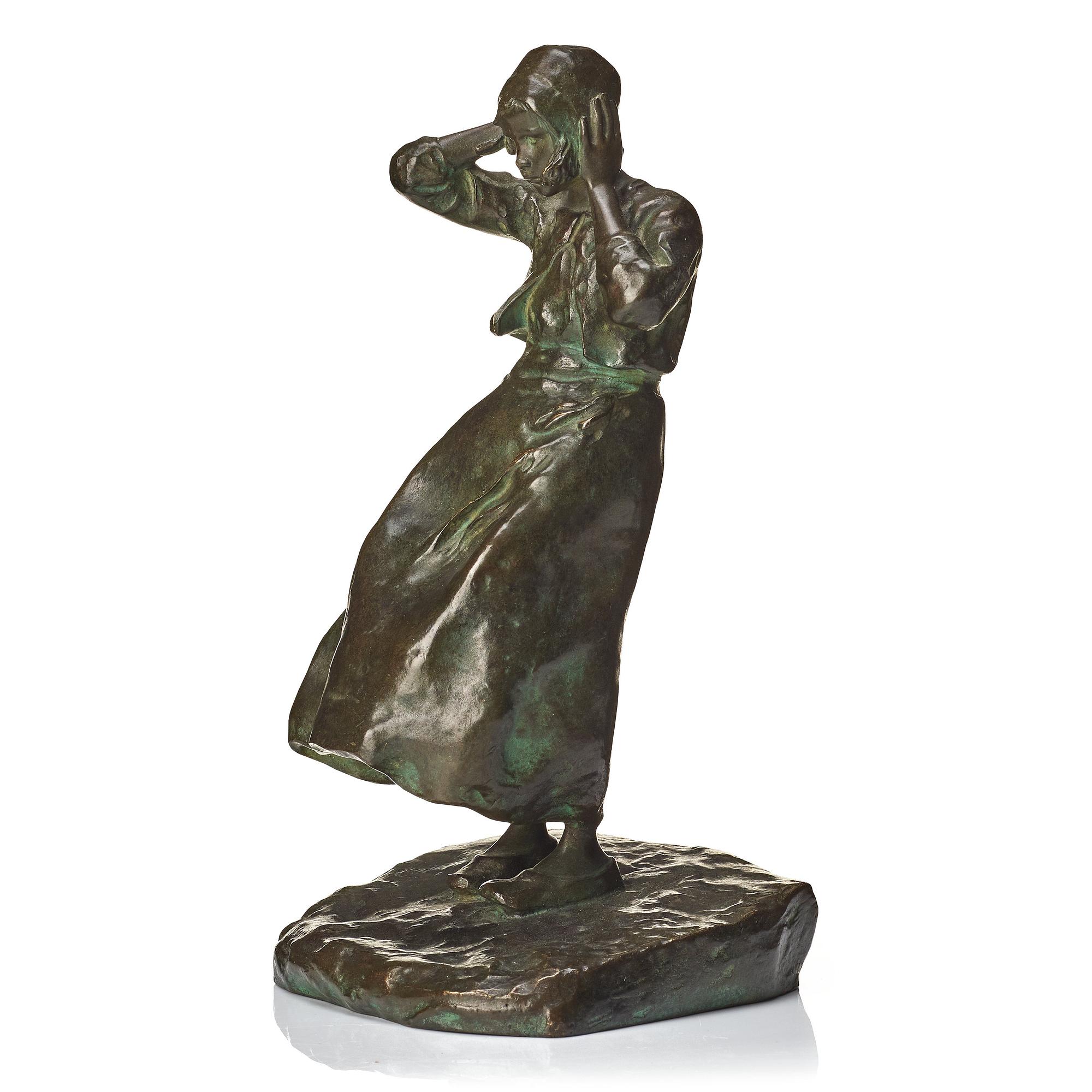 Ruth Milles, "Flicka i blåst" (=Young woman in the wind).