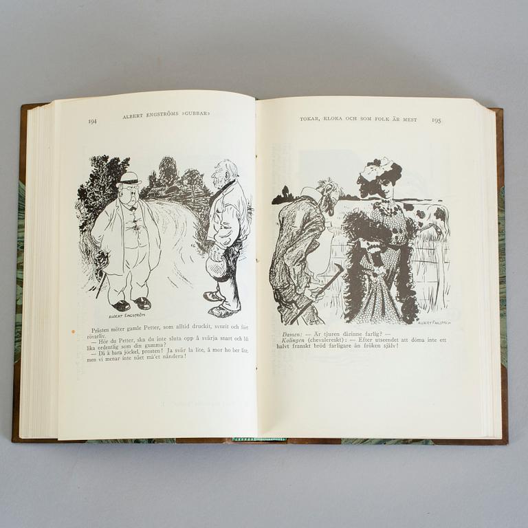 ALBERT ENGSTRÖM, 11 vol, bla Samlade berättelser av Albert Engström, Stockholm 1924-27.