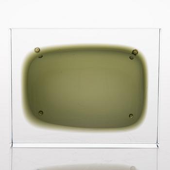 An 'Alue' Pro Arte glass sculpture signed Harri Koskinen, Iittala 2000 3/30.