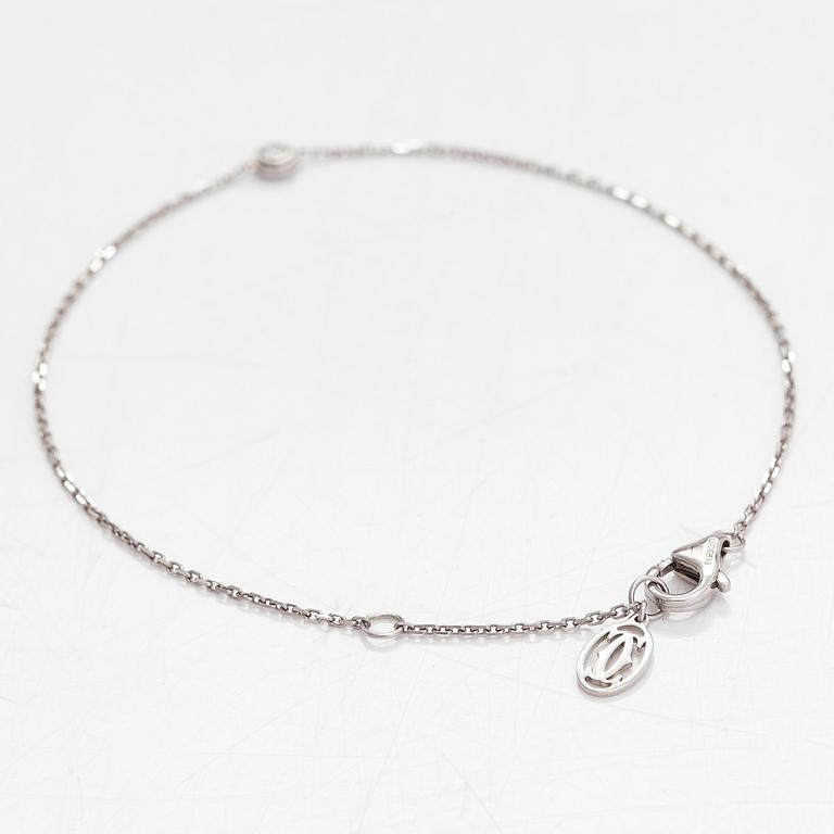 Cartier, armband, "d'Amour", 18K vitguld med en diamant, ca 0.04 ct.