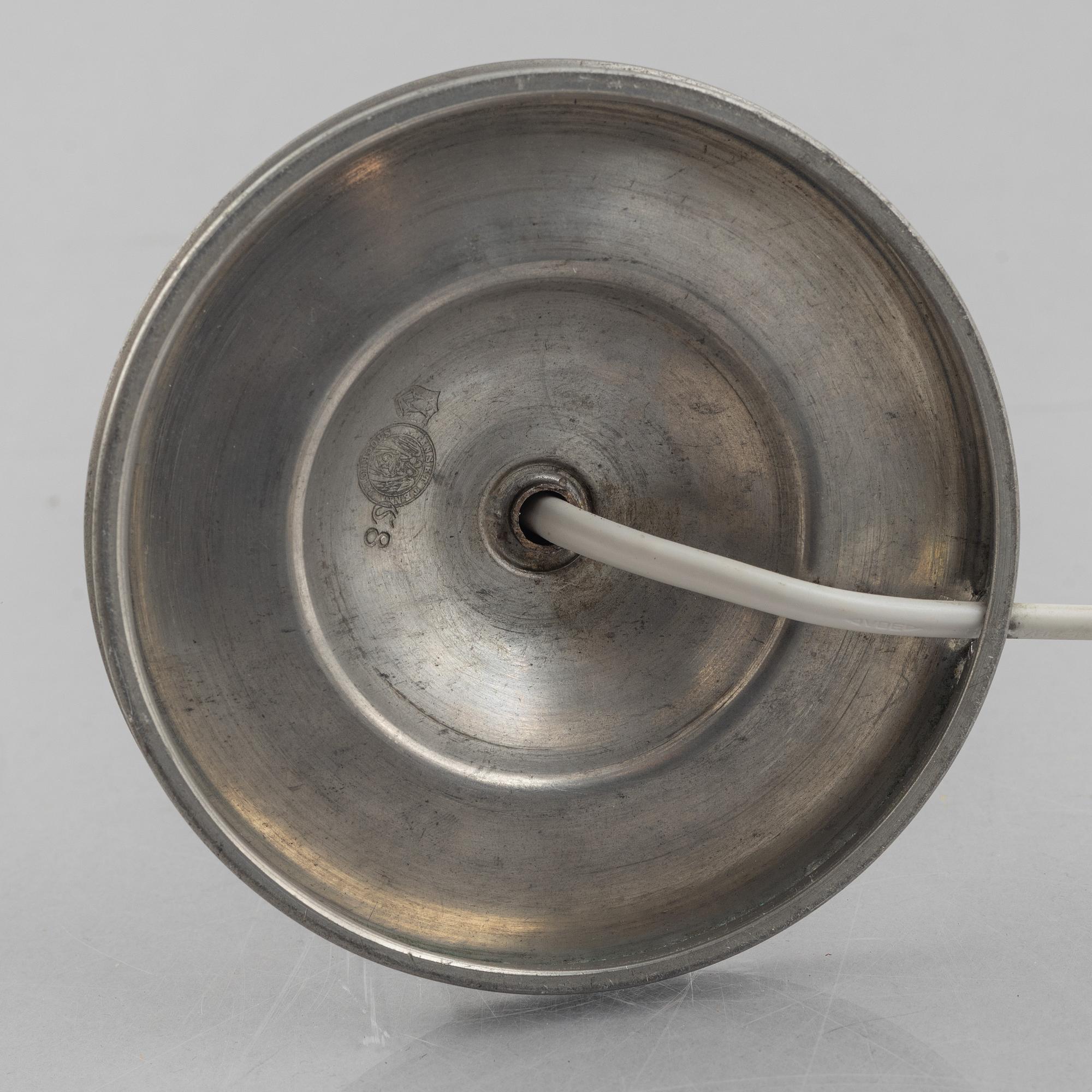 Firma Svenskt Tenn, a pewter table light, Stockholm 1944.