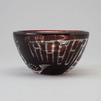 an Ariel glass bowl signed by Edvin ÖhrströM.