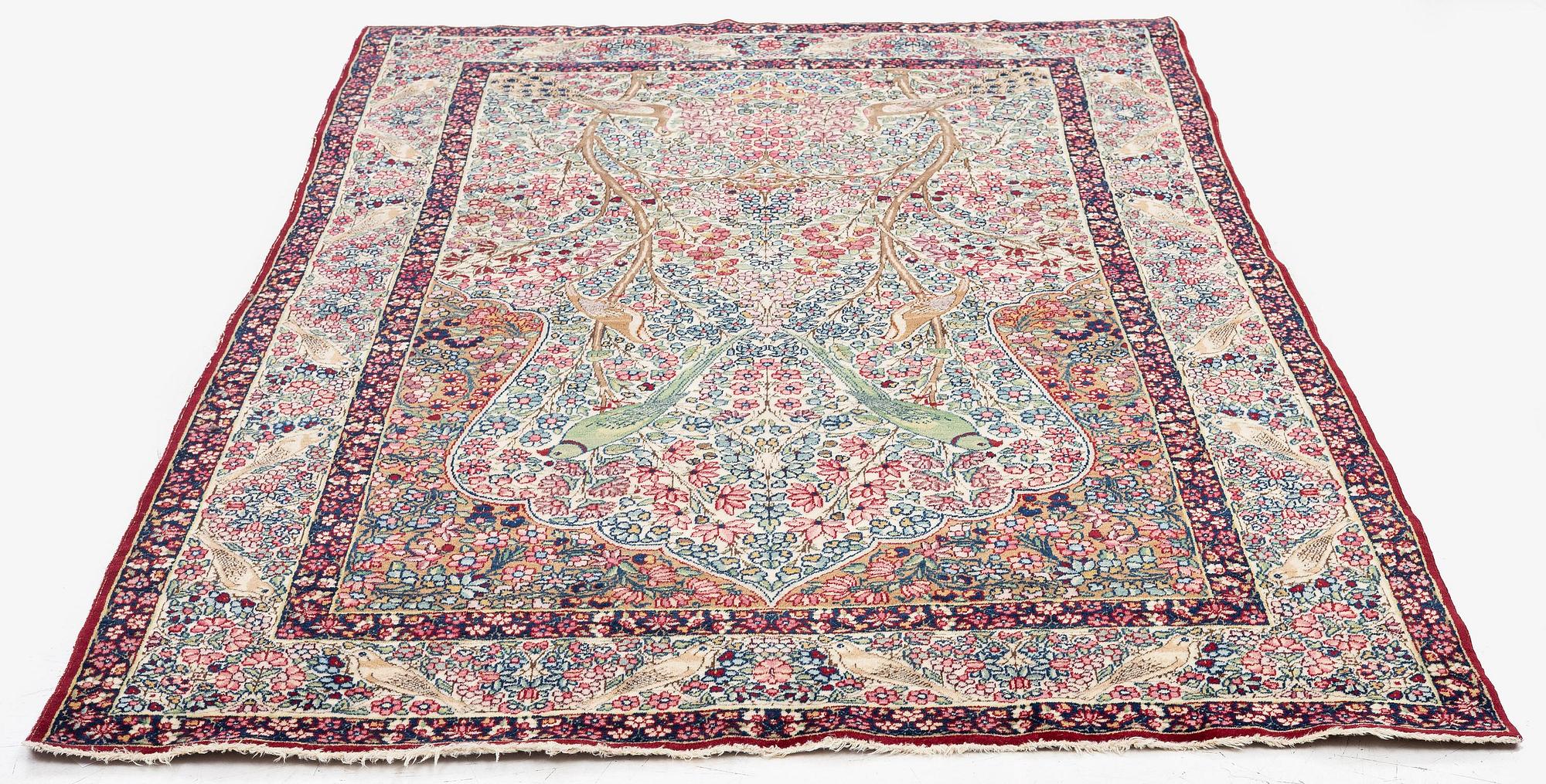 Matta, antik Kirman Laver, södra Persien, ca 210 x 134 cm.