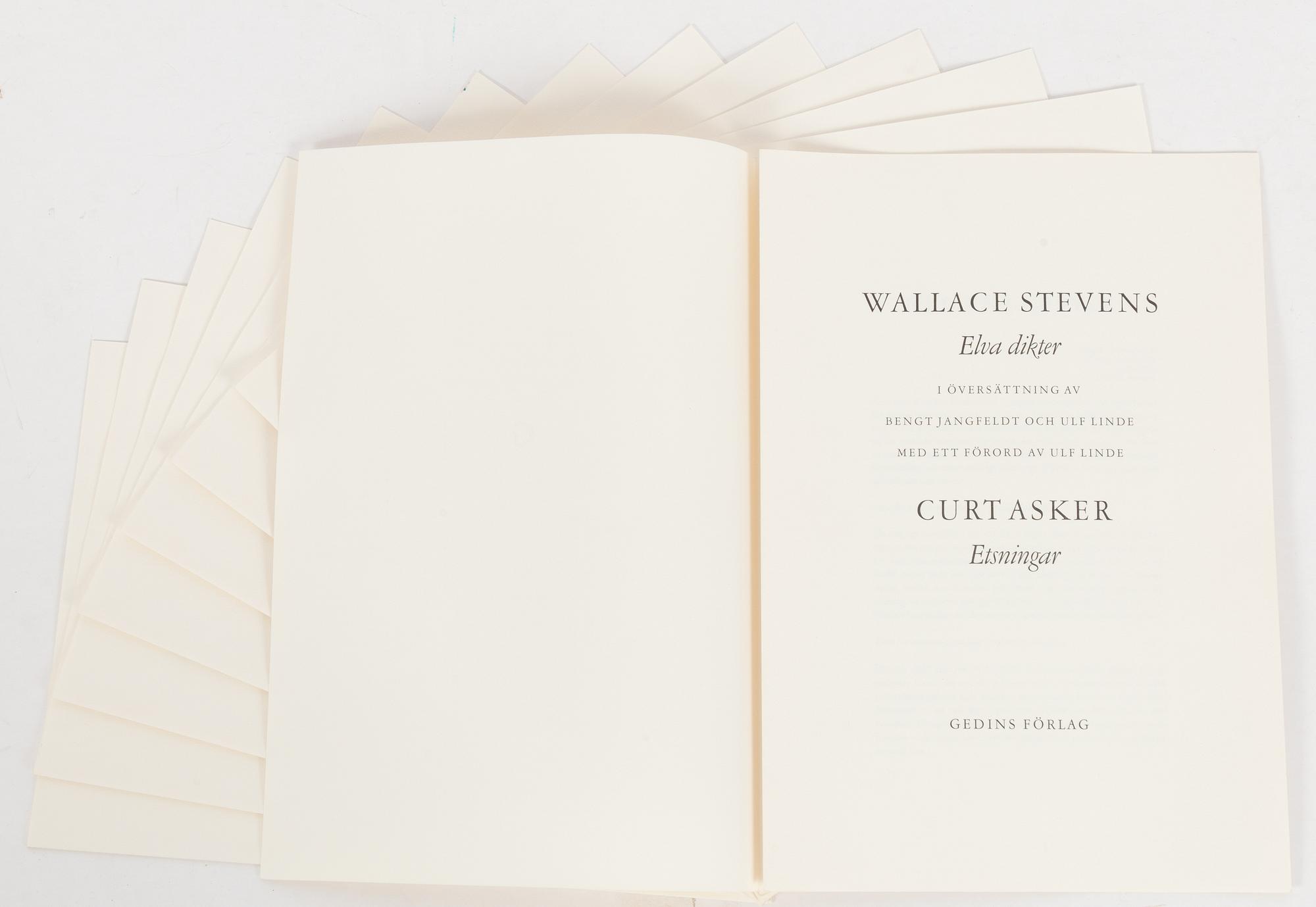 Curt Asker/Wallace Stevens "Elva dikter".