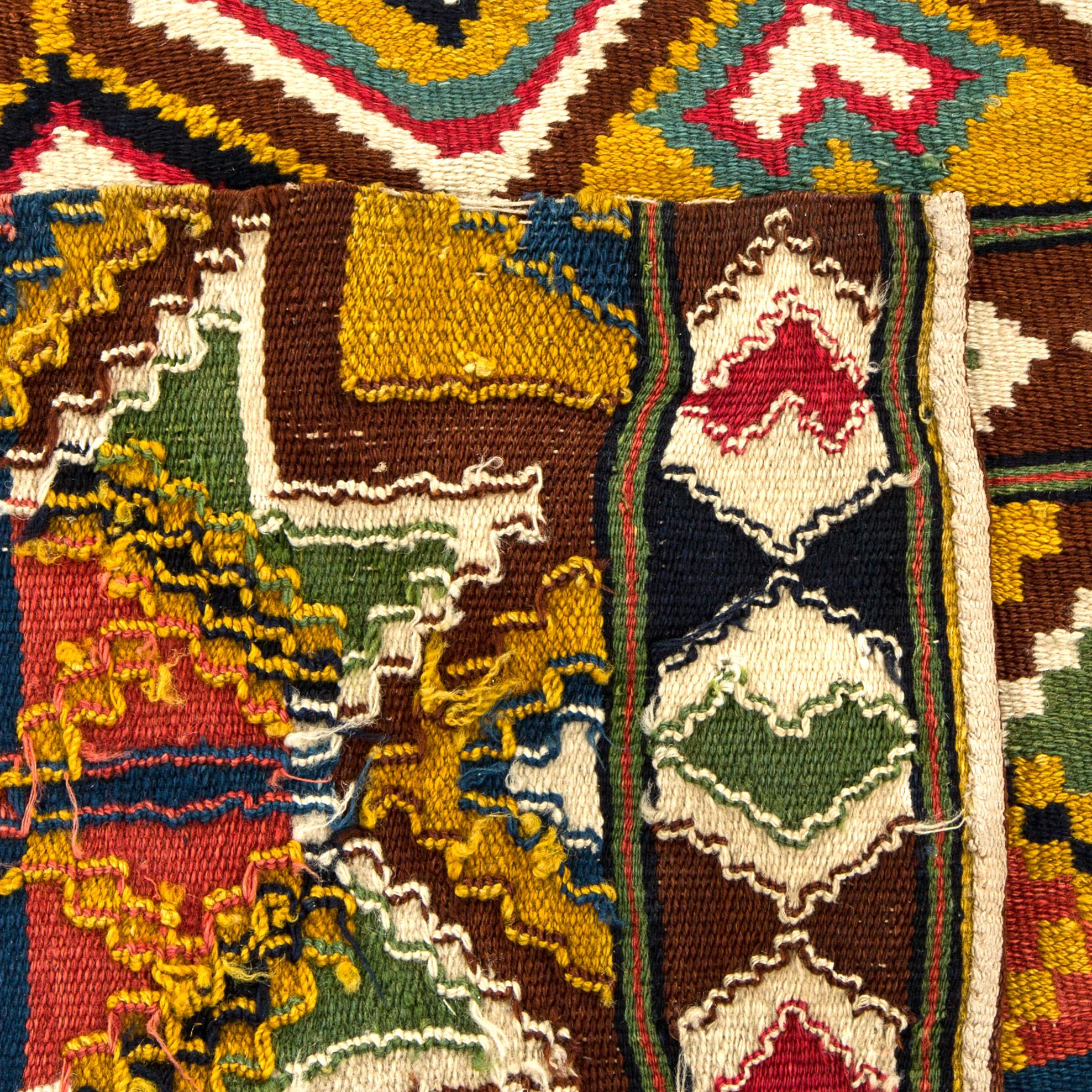 A Swedish flatweave quilt Scania around 1900 ca 218 x 109 cm.