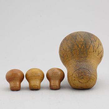LISA LARSON, four stoneware lion figurines, Gustavsberg.