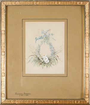UNKNOWN ARTIST, possibly Princess Eugénie, watercolour, not signed.