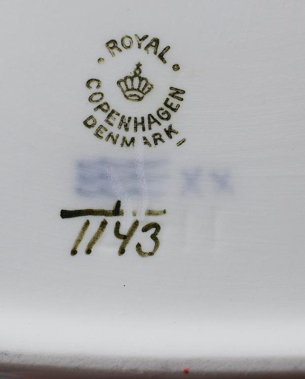 SERVISPORSLIN, 7 delar,  musselmalet, Royal Copenhagen.
