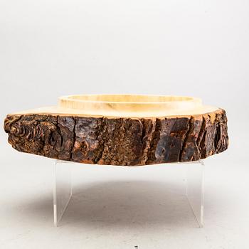 Four 1970:s wooden bowls by Söwe Konst, Sövestad Sweden.