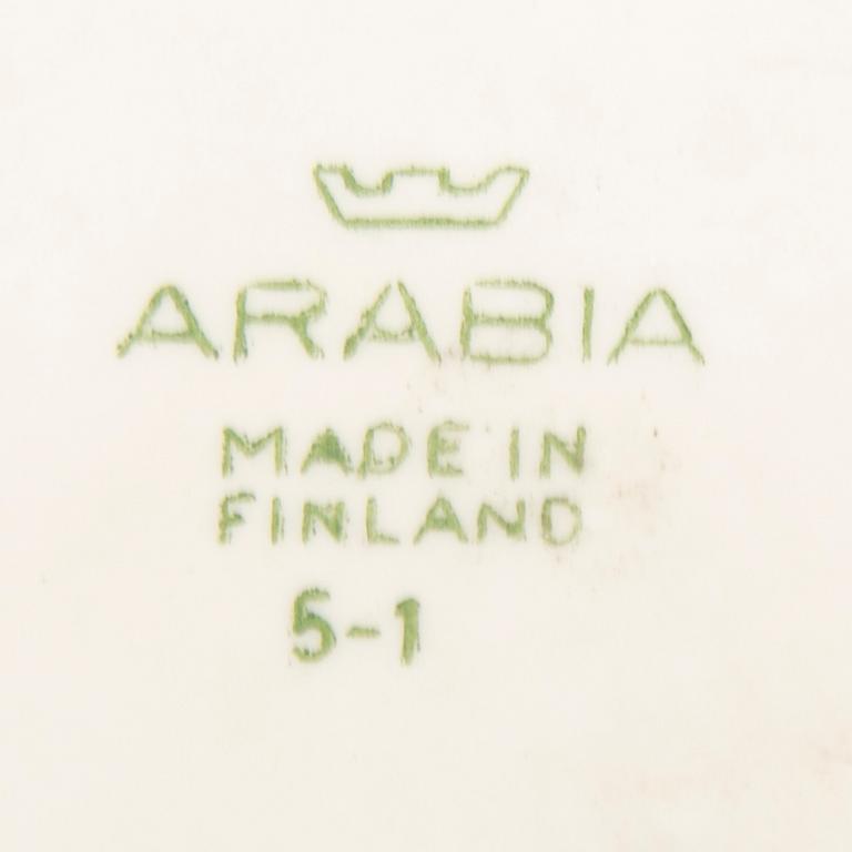 Aune Siimes, Skålar 2 st samt koppar med fat 2 st signerade Arabia 1900-talets andra hälft.